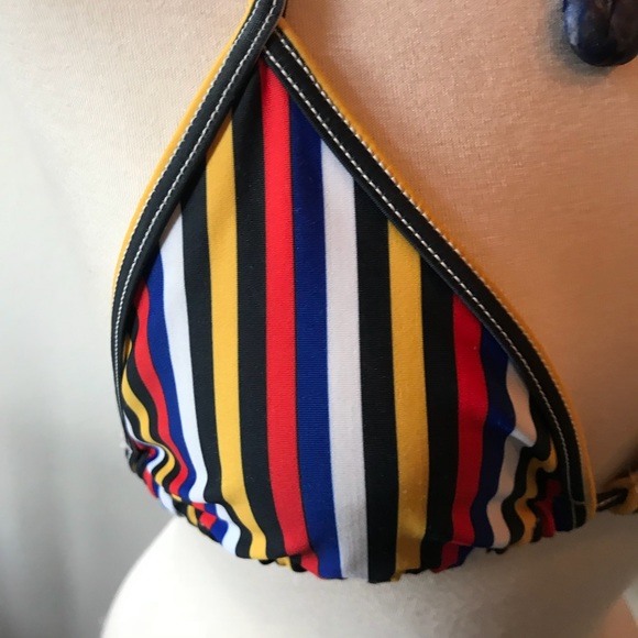 American Apparel triangle striped bikini top - Picture 2 of 8